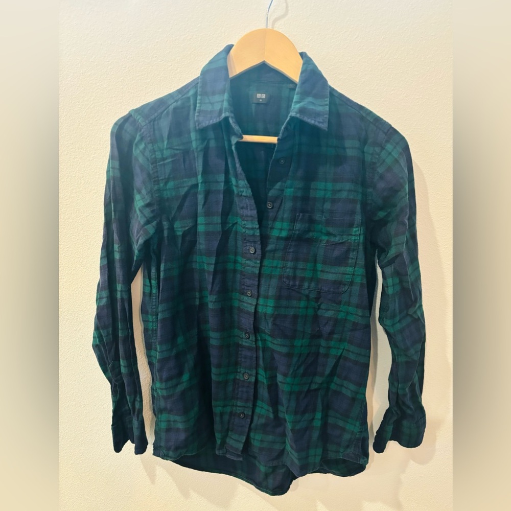 Uniqlo Women Flannel Button Down Shirt